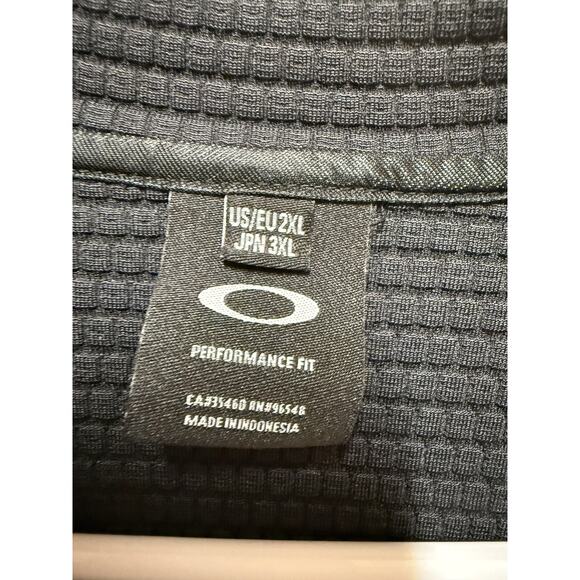 Oakley Performance fit Textured hooded full zip black jacket 2XL big and tall - Picture 5 of 6